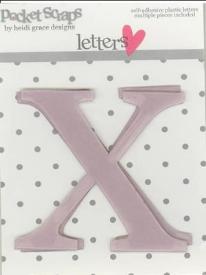Heidi Grace - Girlfriends - Plastic Alpha Stickers x - 2/pk  (sold in 3's)